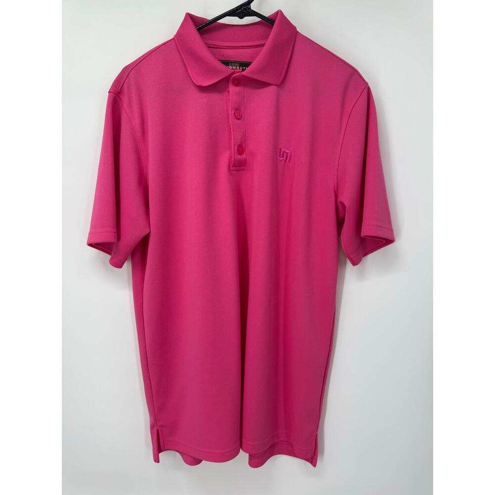 LoudMouth Men's Pink Polo‎ Shirt M Short Sleeve Golf Casual Vibrant Style